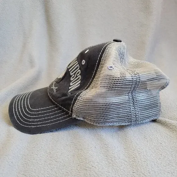 HARLEY DAVIDSON Hat Cap Trucker Gray Adjustable Hook-and-Loop Breathable Logo - Picture 4 of 8